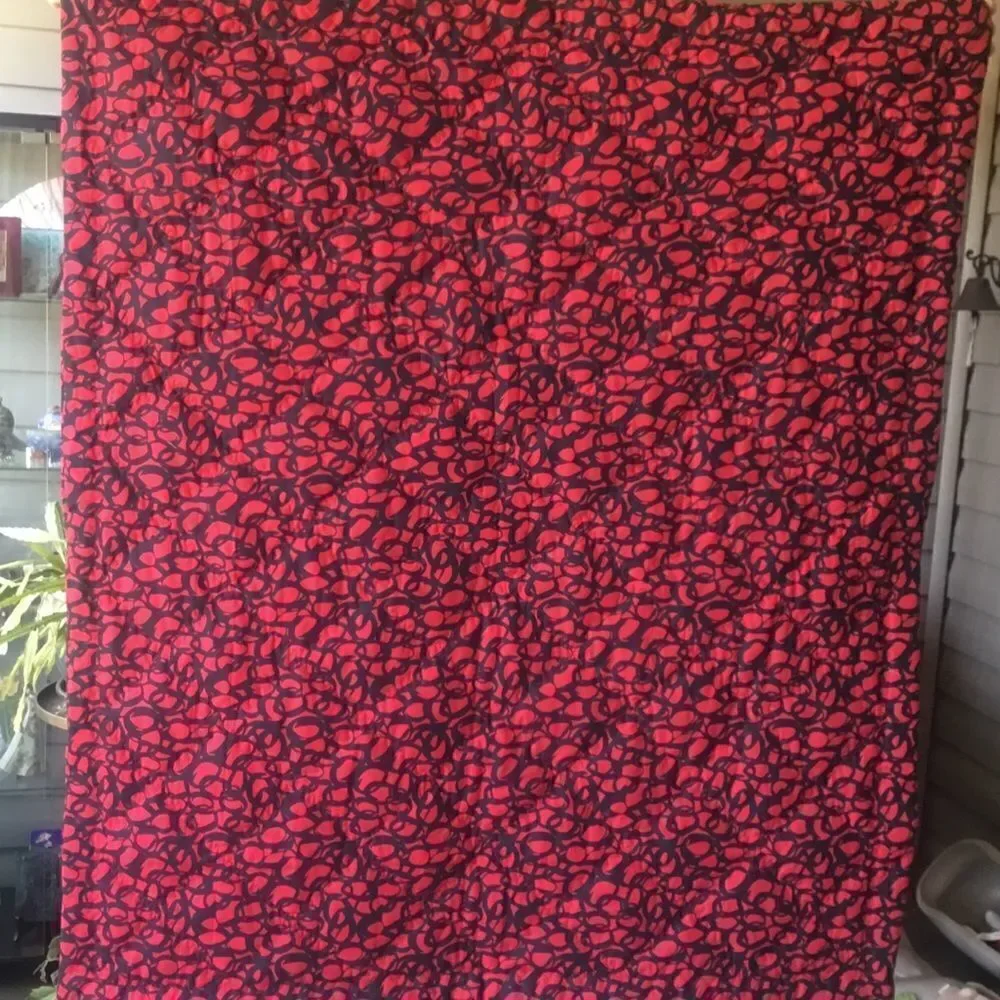 NWT. Hand Crafted Butterflies in Red Quilt
